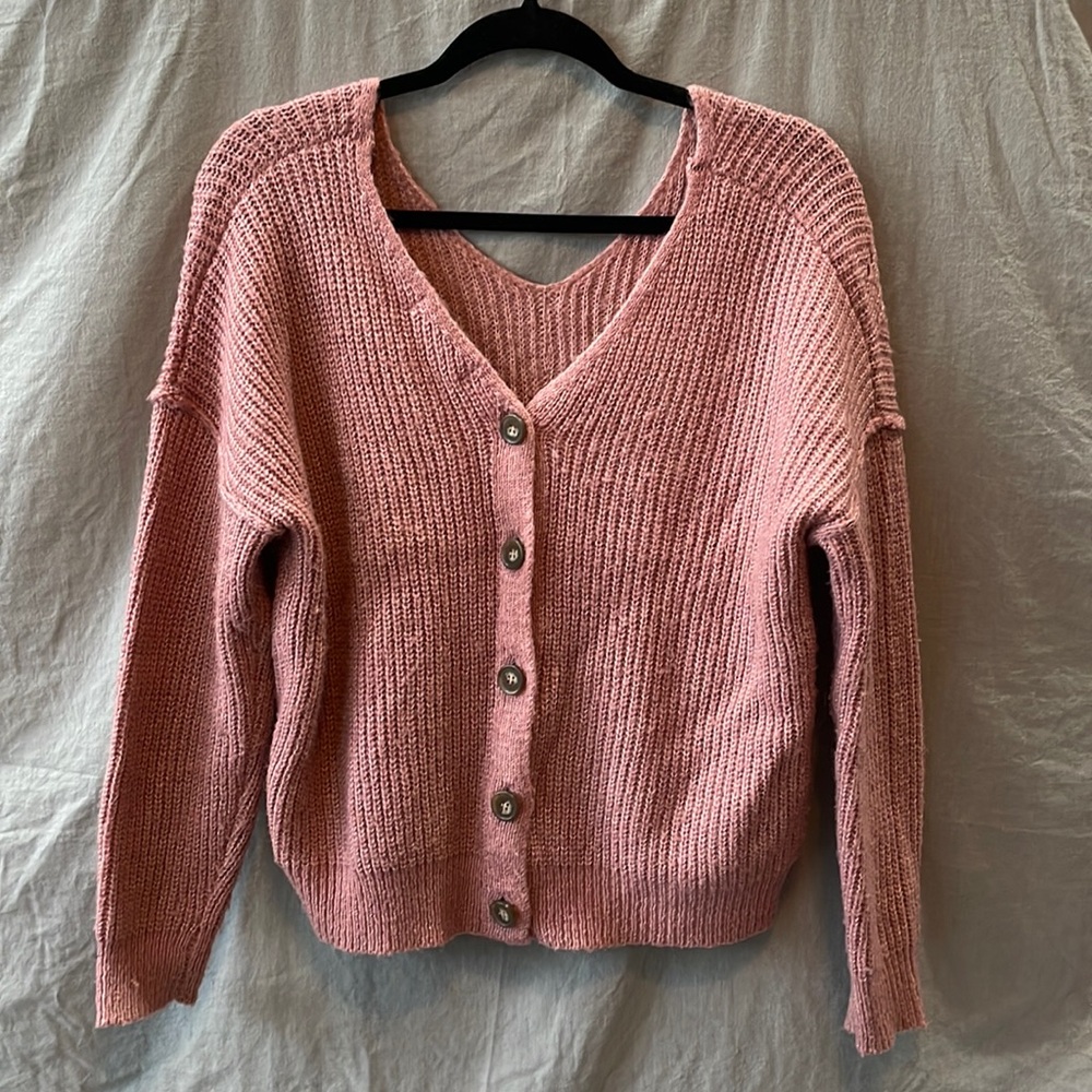 Pink Rose Cardigan